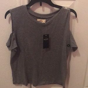 Grey Hollister open shoulder shirt